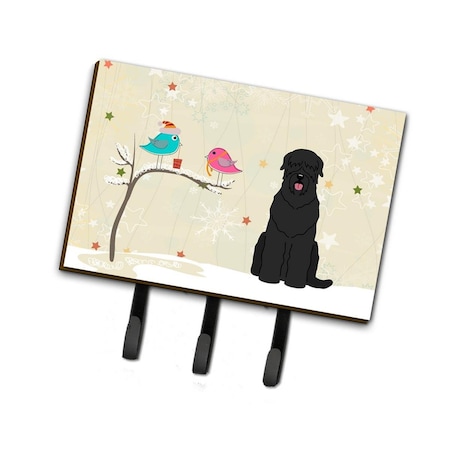 Carolines Treasures Christmas Presents Between Friends Black Russian Terrier Leash or Key Holder BB2498TH68